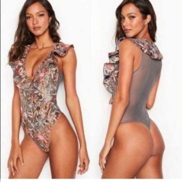 VICTORIA'S Secret Dream  Angels Shine Brocade Bodysuit Size XS - Picture 1 of 7